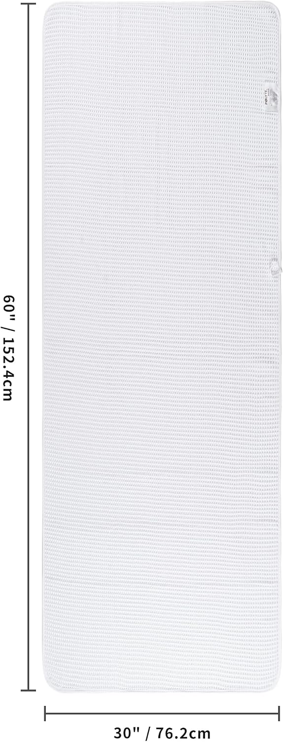 POLYTE 430 GSM Poly Blend Microfiber Quick Dry Waffle Bath Towel, 30x60 in