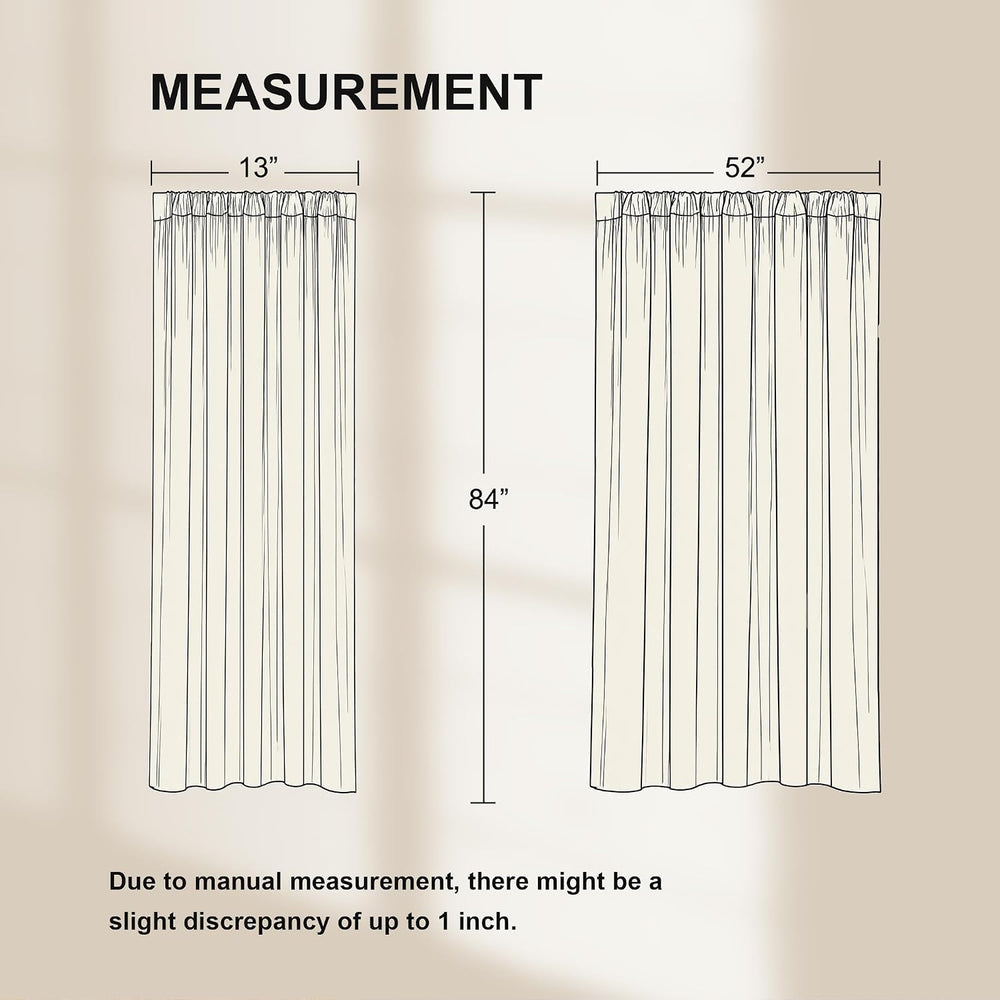 NICETOWN 100% Blackout Curtains for Bedroom 84 inches Long, Rod Pocket Therma...