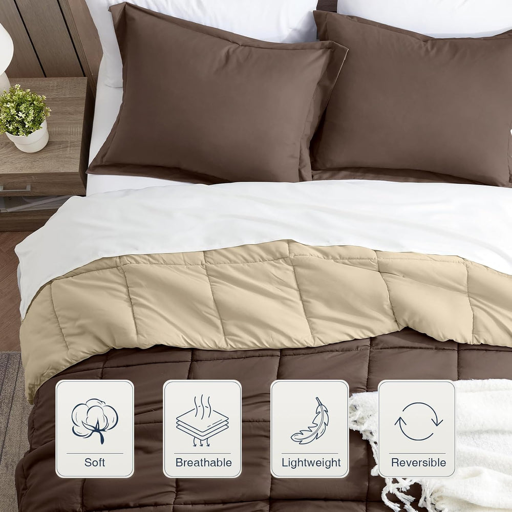 satisomnia Twin Size Comforter Set 2 Piece, Lightweight Bed Comforters