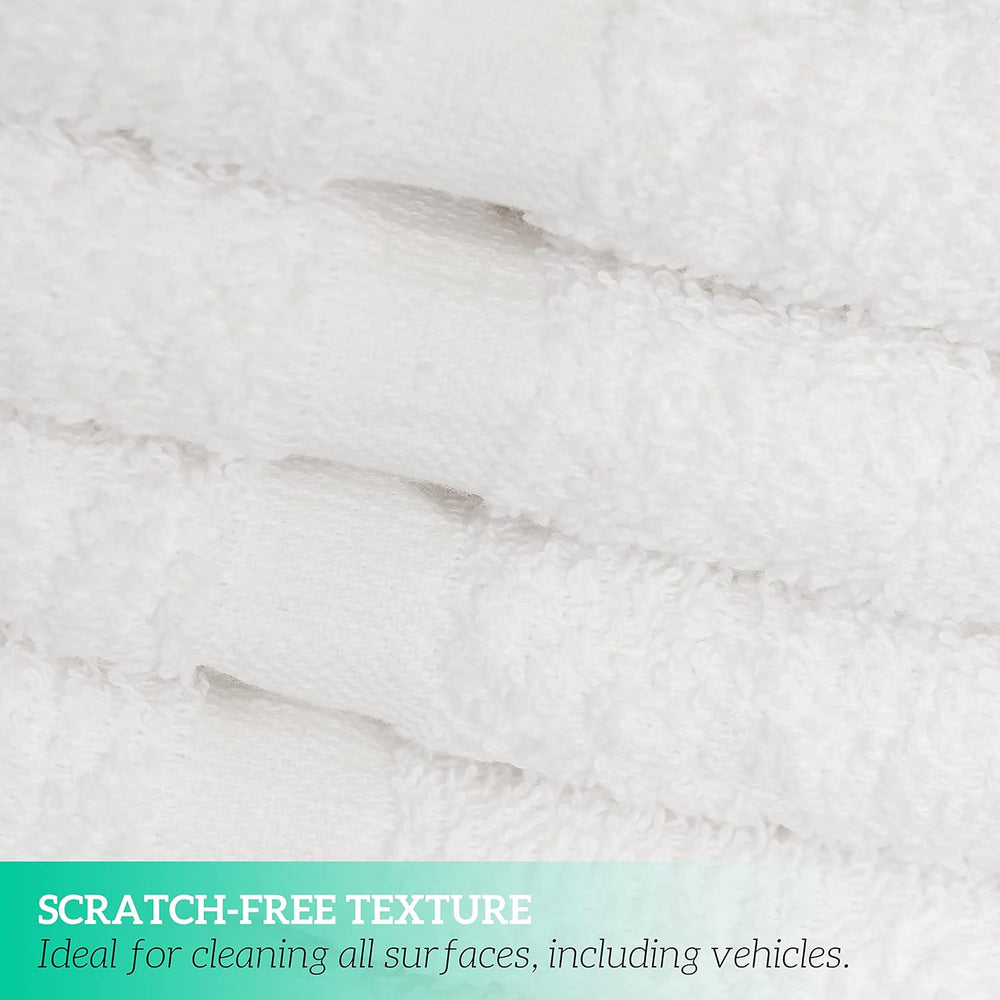 GREEN LIFESTYLE Washcloths 12" x 12" 50 Pack - 100% Cotton Wash Clo...