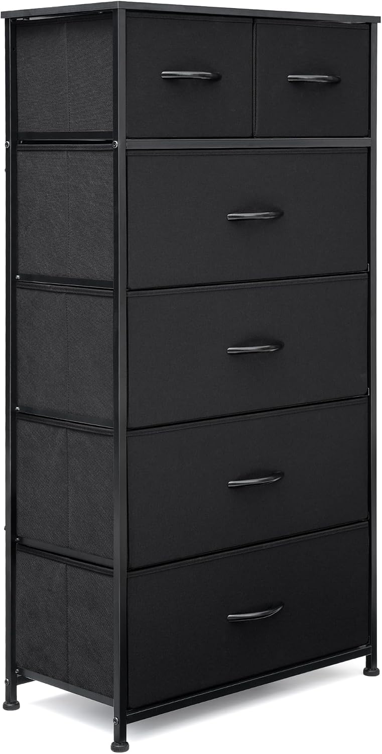 Tall Dresser for Bedroom, Fabric Storage Tower with 6 Drawers