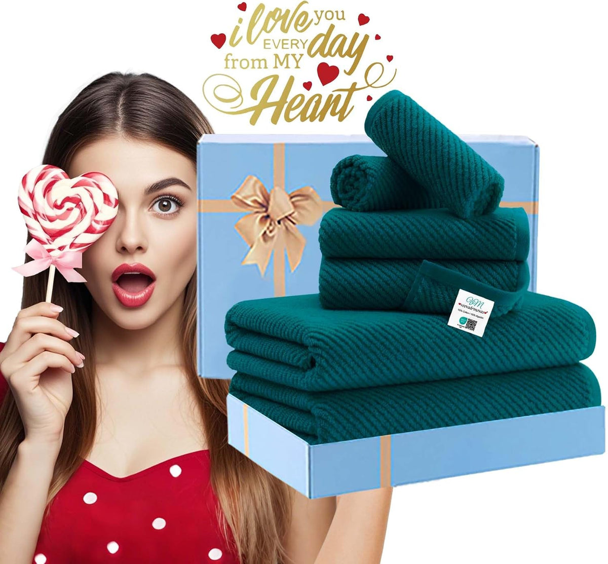 voova & movas towels for bathroom, quick dry, package contents