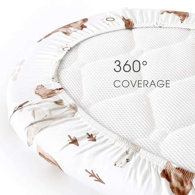 GRSSDER Stretchy Ultra Soft Bassinet Sheet 3 Pack, Universal Fit - Image 9