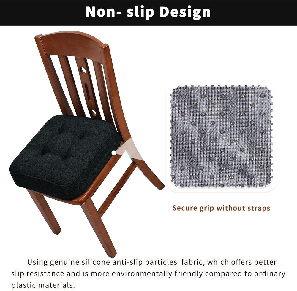 GOFORIT Chair Cushions Set of 2,Tufted Shredded Memory Foam Chair Pads, Non-S...