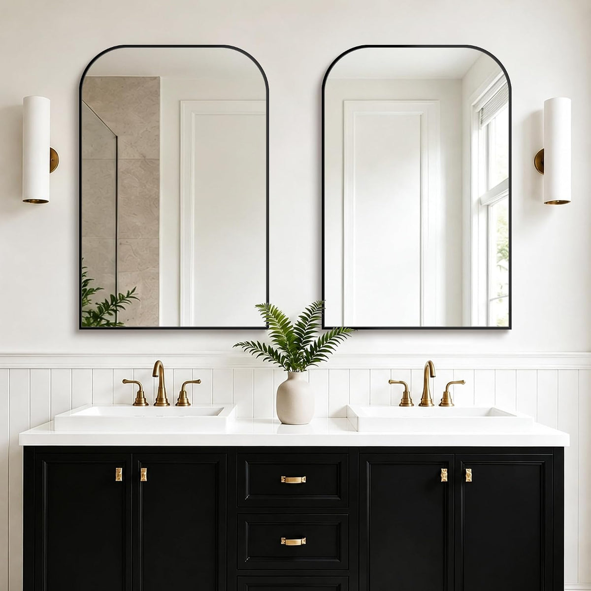 fictor 2 pack 36" x 24" bathroom vanity, front angle view