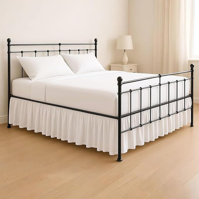 KRISHNA Ruffled Bed Skirt with Split Corners Full, 100% Microfiber Hotel Quality by Unknown