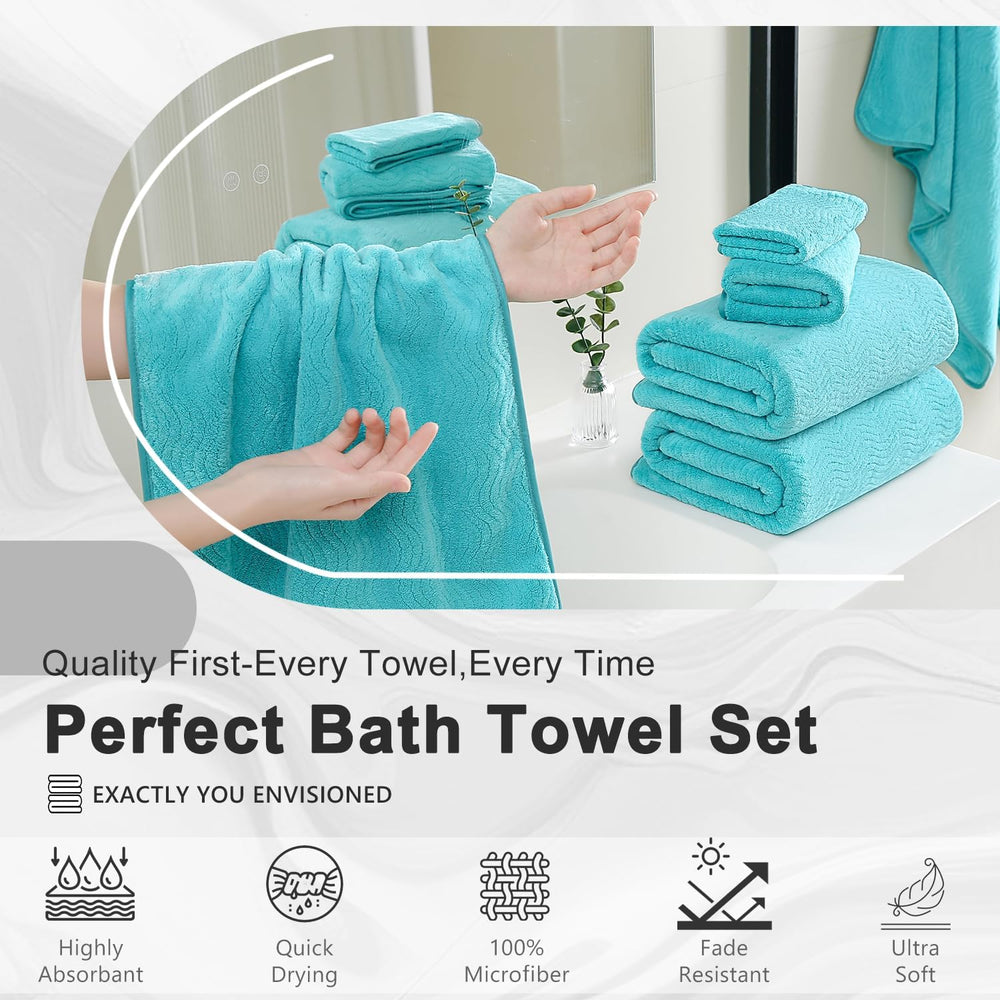4 Piece Extra Large Bath Towel 35"x70" Oversized Bath Sheet Bath To...