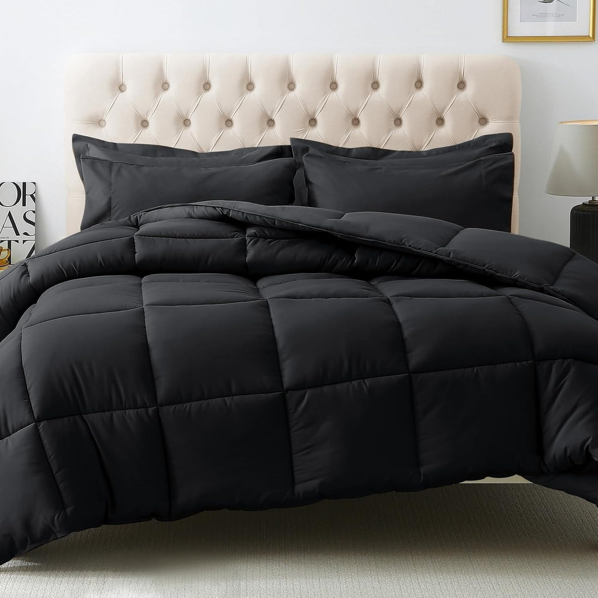 jollyvogue full comforter set, ultra-soft bed in a on a desk or shelf