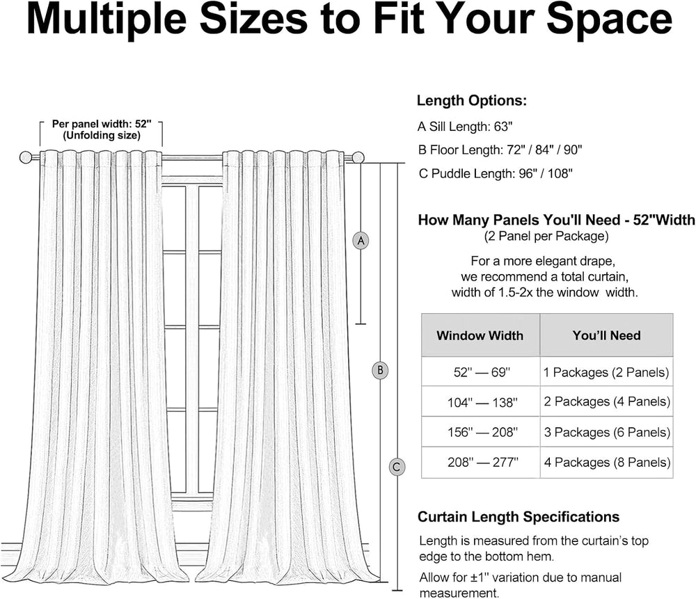 Topfinel Beige Velvet Curtains 84 Inches Long for Bedroom Living Room Neutura...
