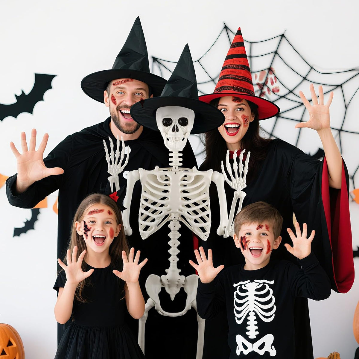 5.4 FT Halloween Life Size Skeleton, Full Size Skeleton Poseable