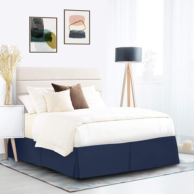 Nestl Navy Blue Twin Bed Skirt - Image 9