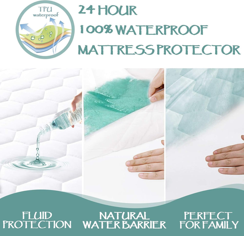 Softhour Twin XL Mattress Protector, Quilted Waterproof Mattress Protector