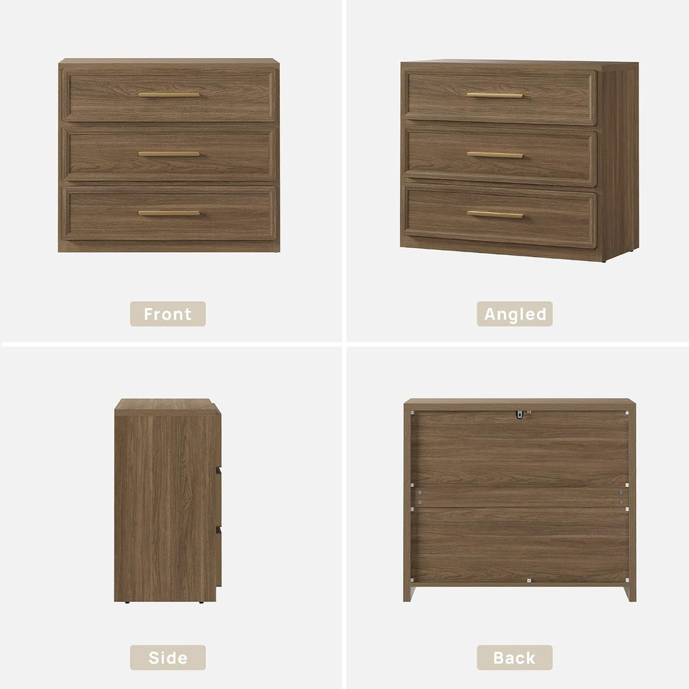 SICOTAS Oversized Nightstands Set of 3 for Bedroom - Storage Bedside Table