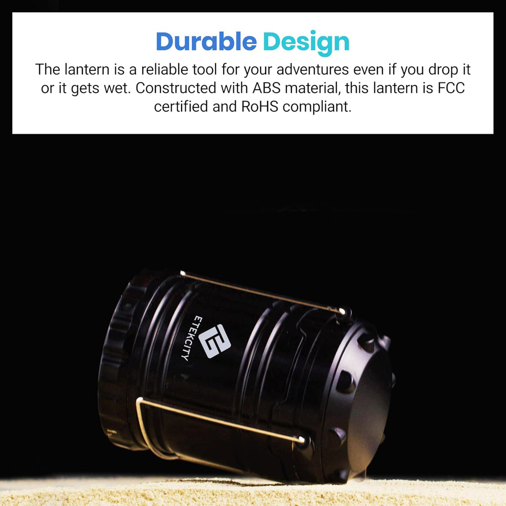 Etekcity LED Camping Lanterns, Battery Included, 4 Pack