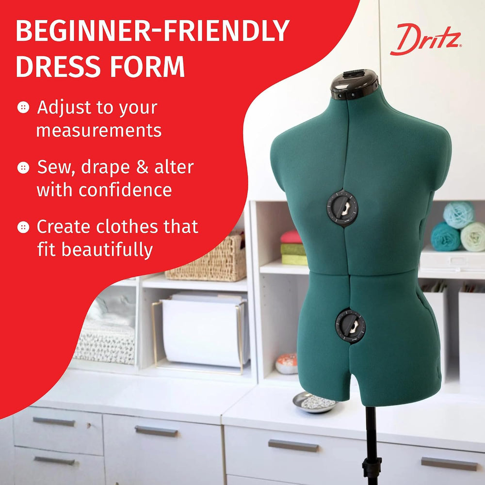 Dritz Sew You Adjustable Dress Form for Sewing, Small/Medium Sizes, US 4-12