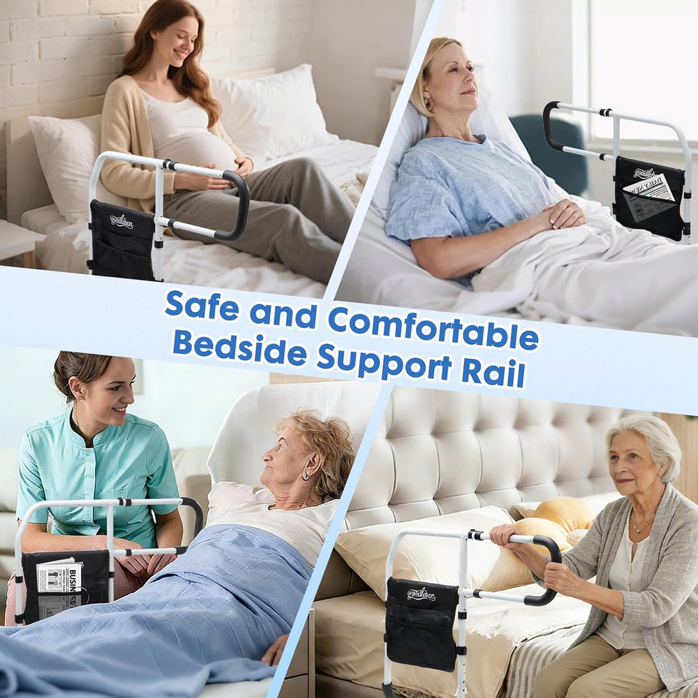 Bed Rails for Elderly Adults, Adjustable Bed Assist Rails for Seniors with No...