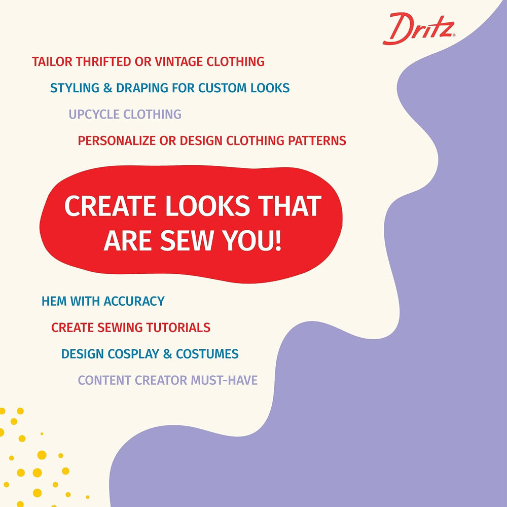 Dritz Sew You Adjustable Dress Form for Sewing, Small/Medium Sizes, US 4-12