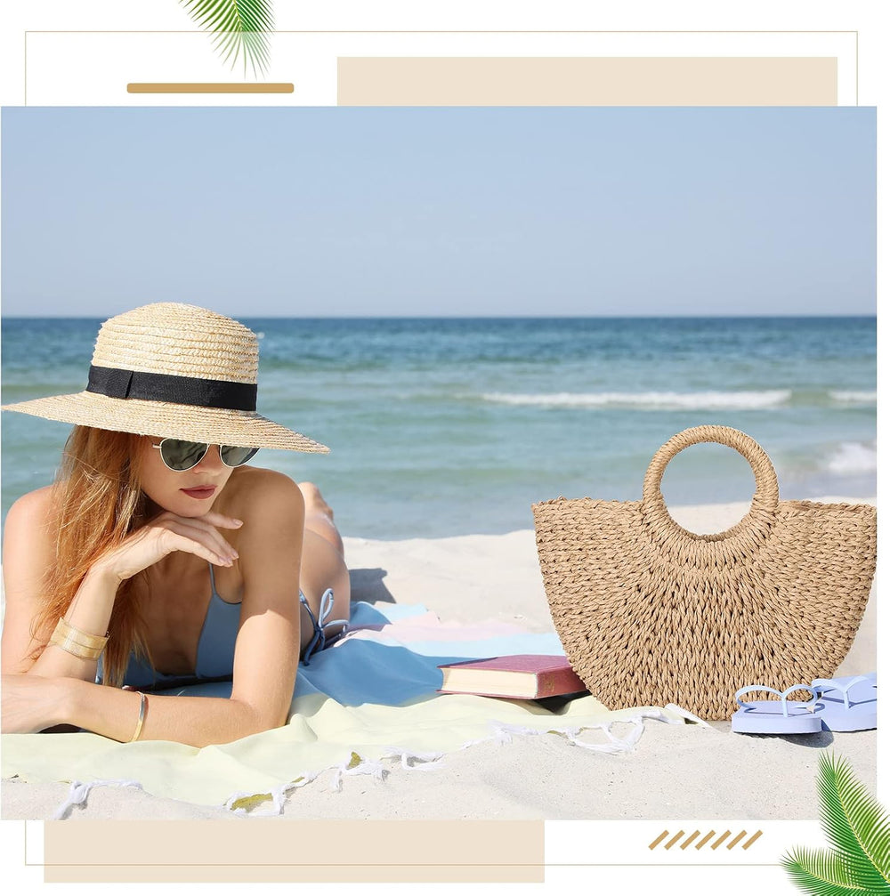 Mixweer 4 Pcs Straw Bags for Women