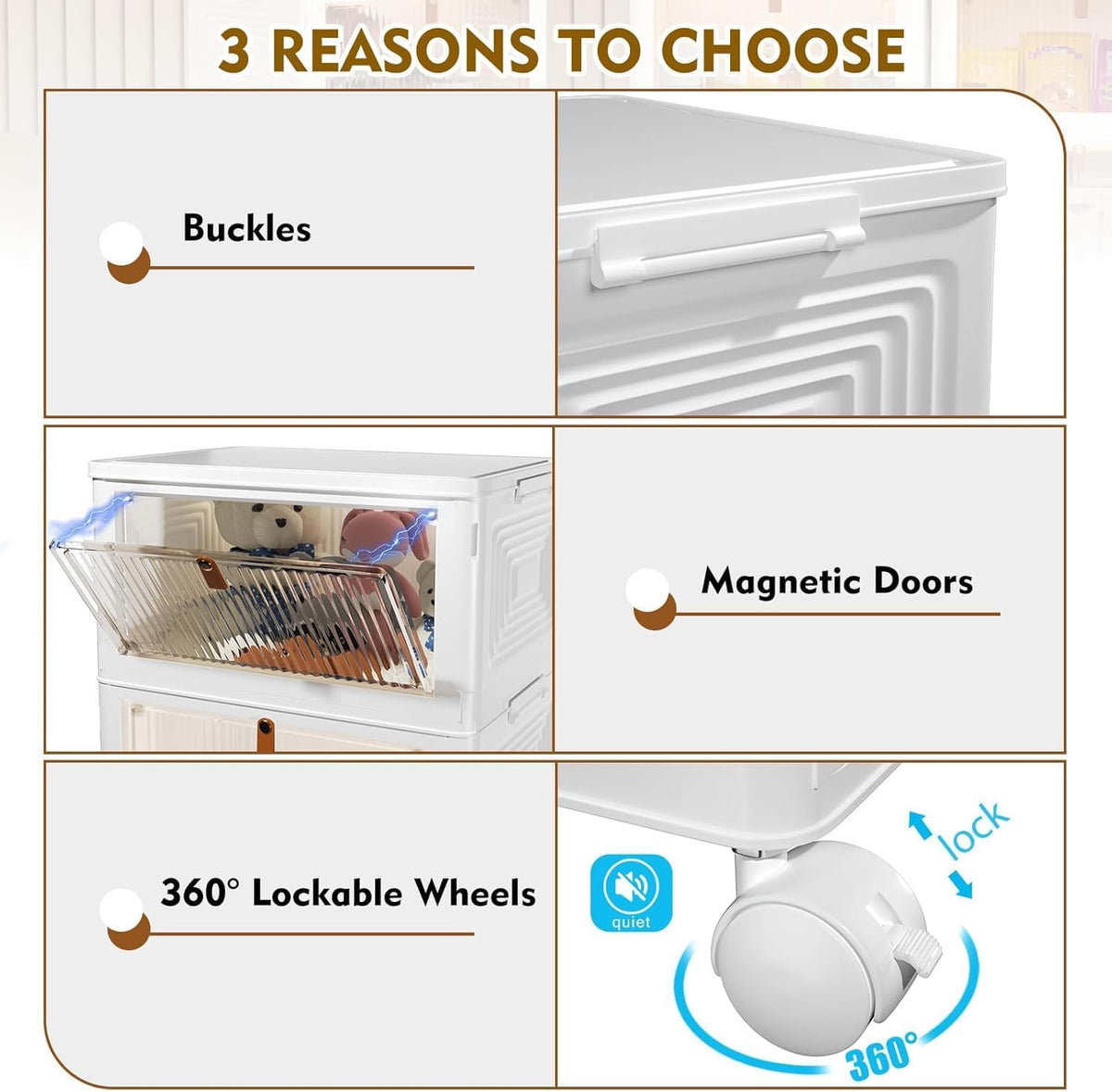 ctsnslh 4 tier plastic storage bins with lid, package contents