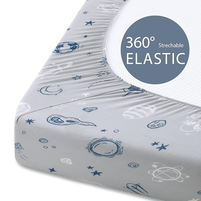Baby Bassinet Sheets Girl Boy, Fitted Bassinet Sheet Set 3 Pack Bassinet - Image 7