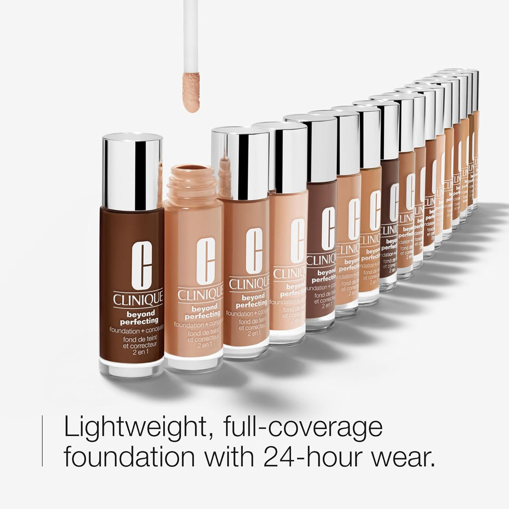 Clinique Beyond Perfecting Lightweight Liquid Foundation + Concealer For Dry ...