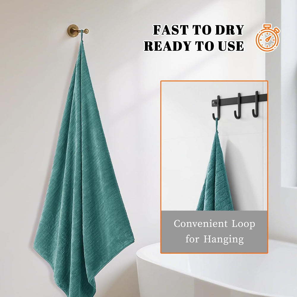 4 Pack Bath Towels Set 35 x 70in Extra Large, Ultra Soft Microfiber