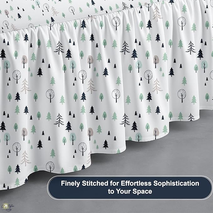 Cottington Lane Ruffled Bed Skirt Queen Size - Image 9