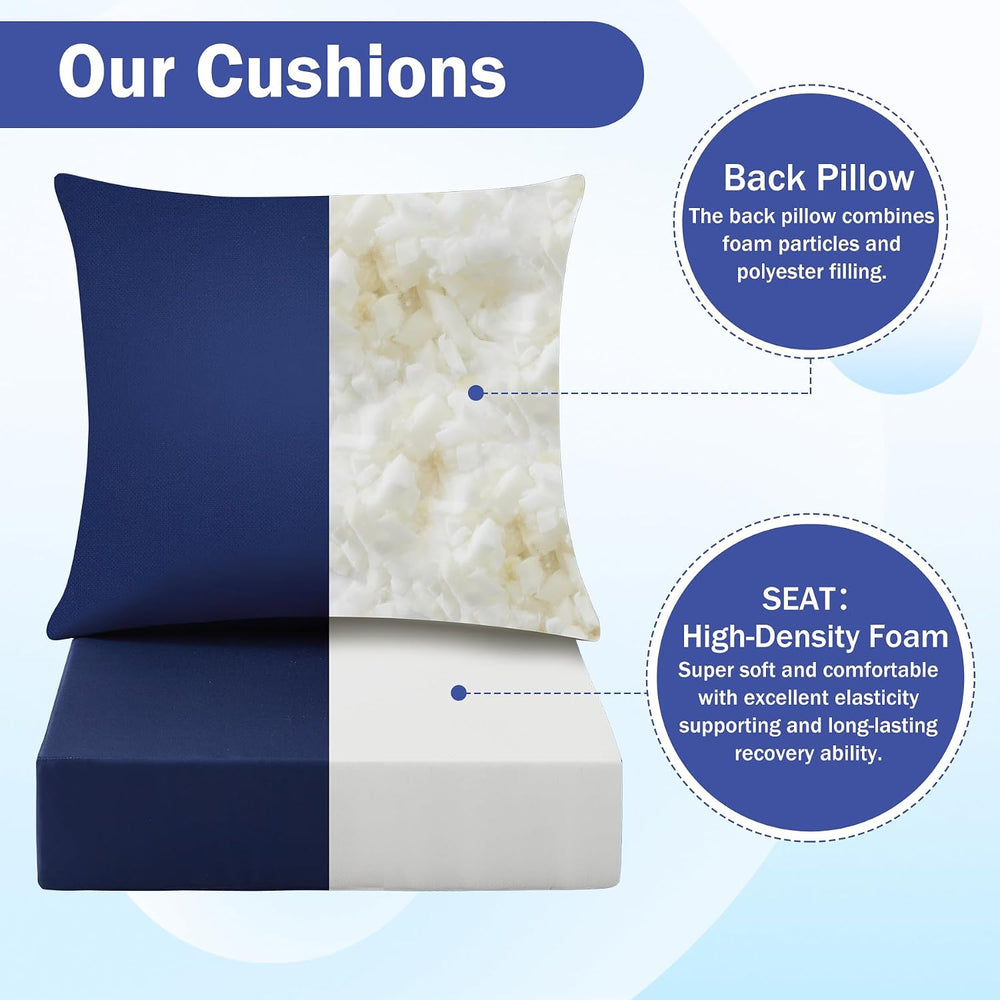 IASEAHK Outdoor Chair Cushions, 24 x 24 Inch Outdoor Cushion for Patio Furnit...