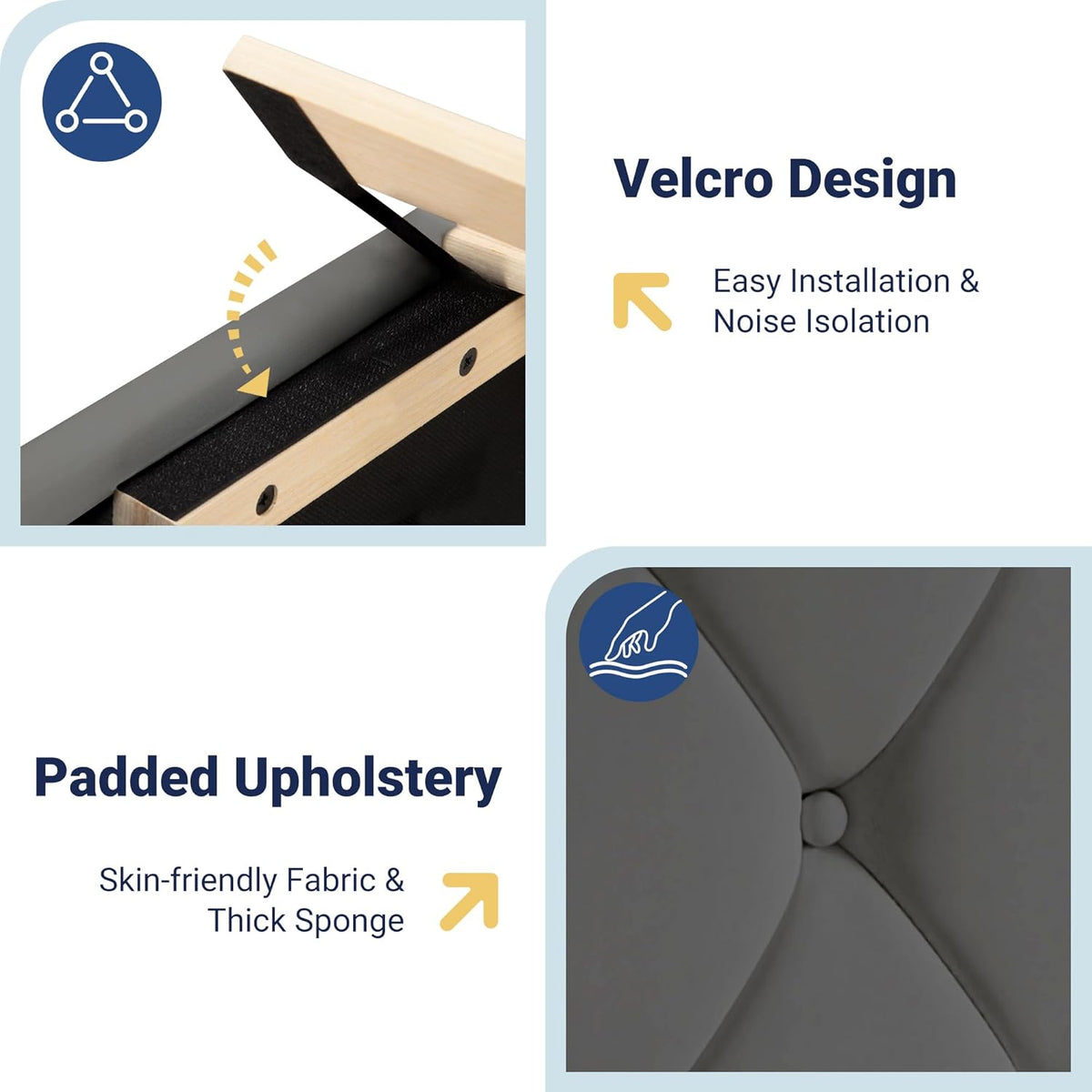allewie queen bed frame, storage headboard & charging, view 9