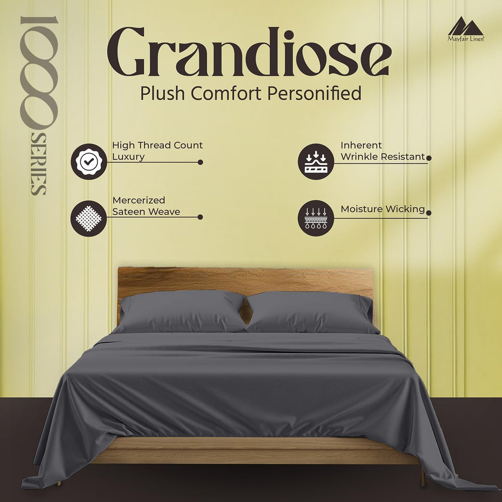 Mayfair Linen 100% Egyptian Cotton Split King Sheet Sets for Adjustable Bed -...