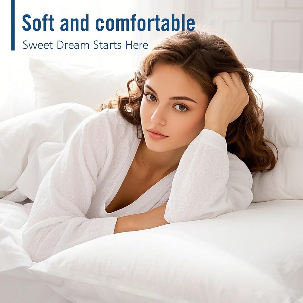 Piwaal Bed Pillows Queen Size 2 Pack, Soft Firm Support for Sleepers
