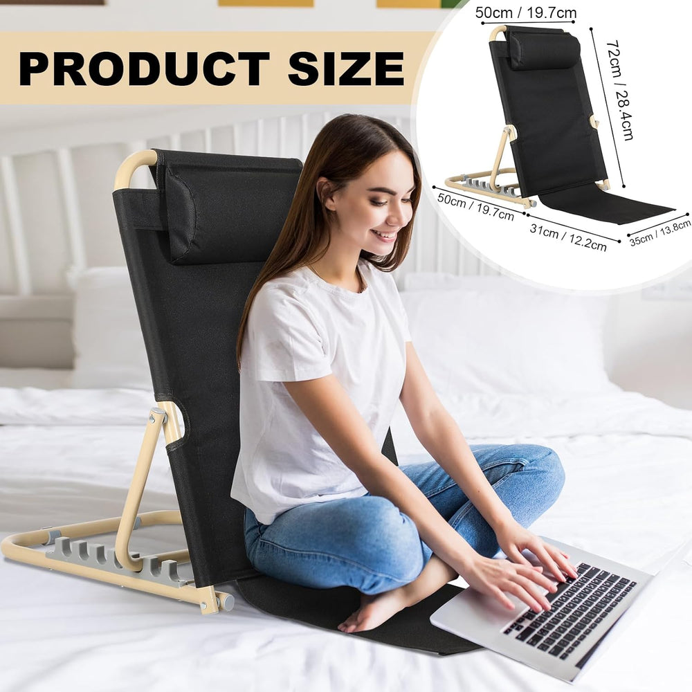 Menkxi Lifting Bed Backrest Portable Folding Adjustable Sit up Back Rest Mult...