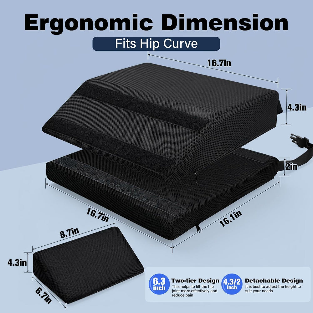 Adjustable Post Hip Surgery Cushion for Right Left, Wedge Hip Replacement Pil...