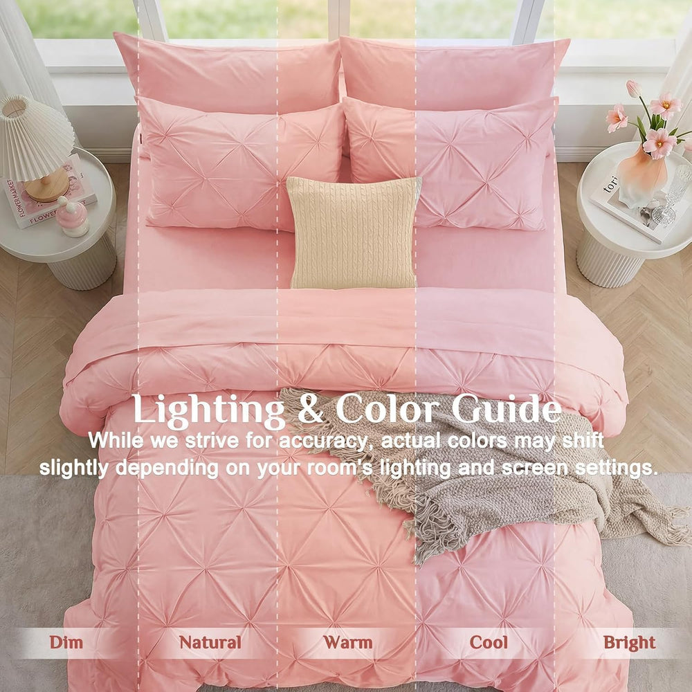 JOLLYVOGUE Queen Comforter Set 7 Pieces - Bed in a Bag Queen for All Season, ...