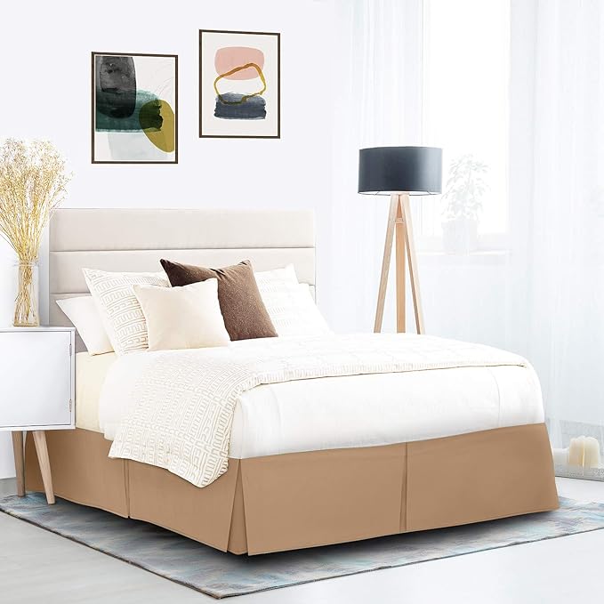 Nestl Light Brown Twin XL Bed Skirt - Image 9