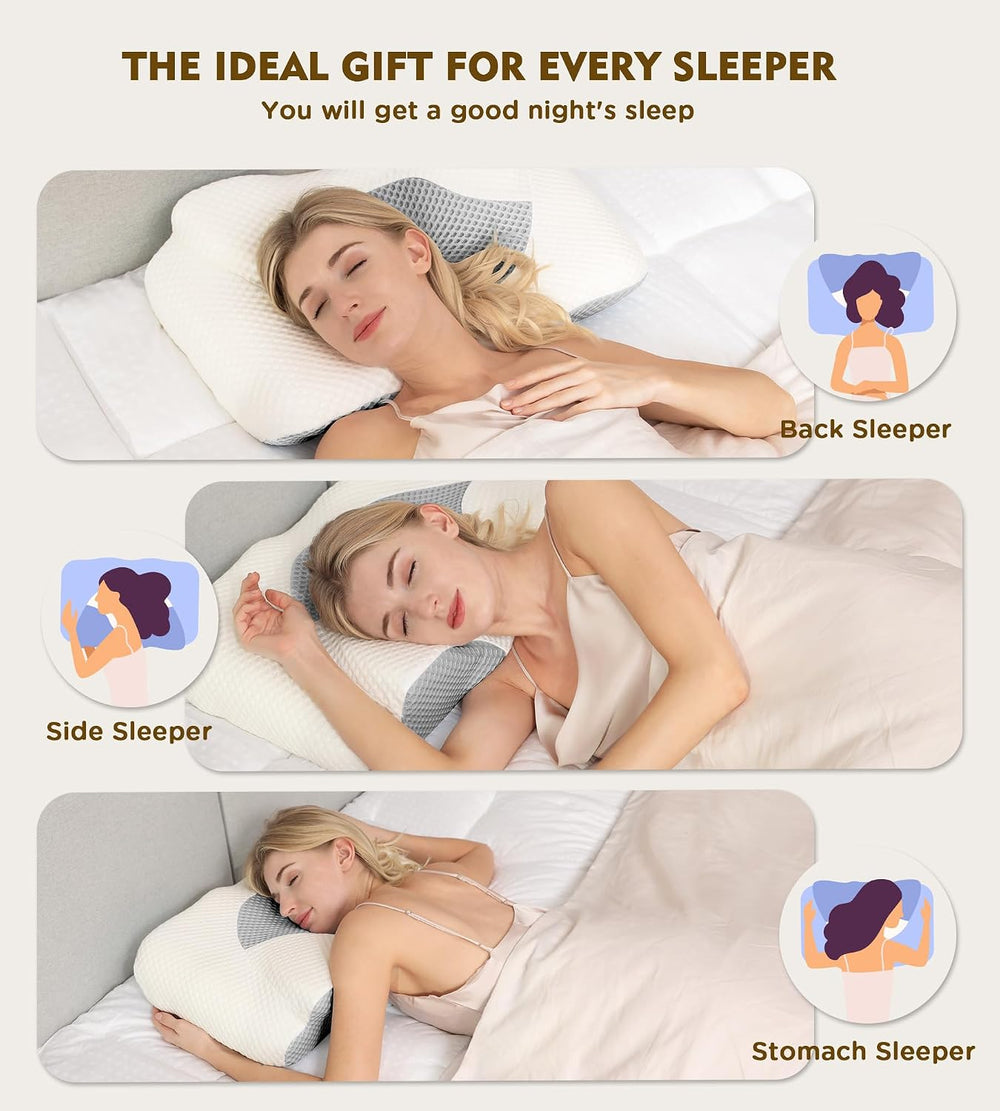 Osteo Cervical Pillow for Neck Pain Relief, Hollow Design Odorless Memory Foa...