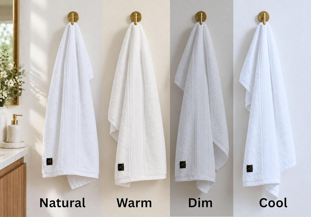 Bath Towels Pack of 6, 27x55 Inches, 550 GSM 100% Ring Spun Cotton Towels for...