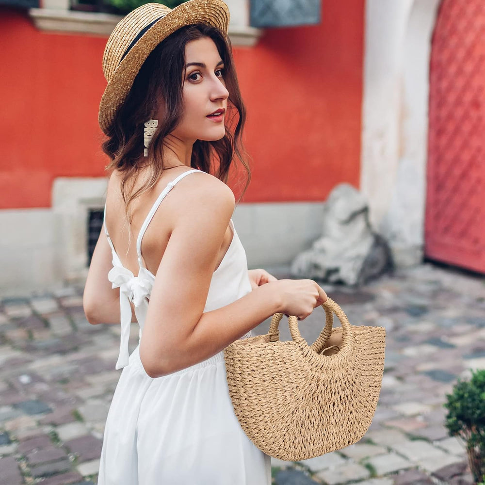 Mixweer 4 Pcs Straw Bags for Women