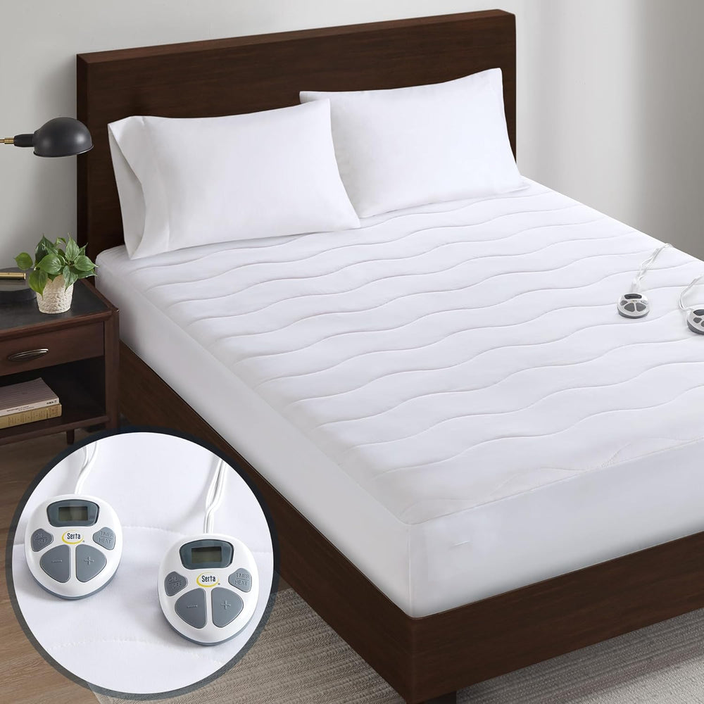 Serta Heated Mattress Pad with Deep Pocket & Dual Controller King