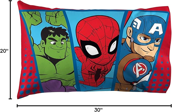 Jay Franco Marvel Super Hero Adventures Double Team 1 Pack Pillowcase - Image 5