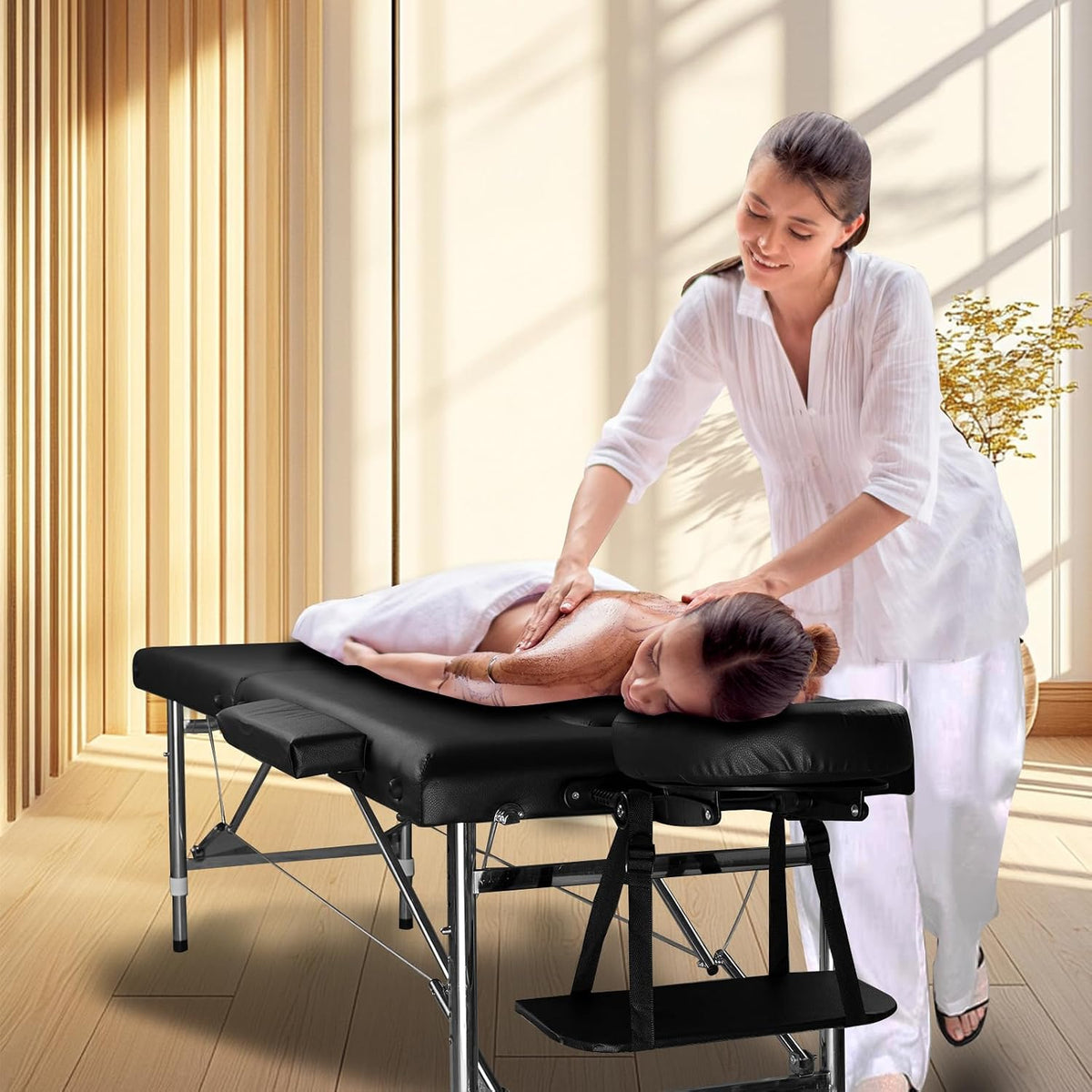 massage tables portable 24" wide adjustable folding massage on a desk or shelf