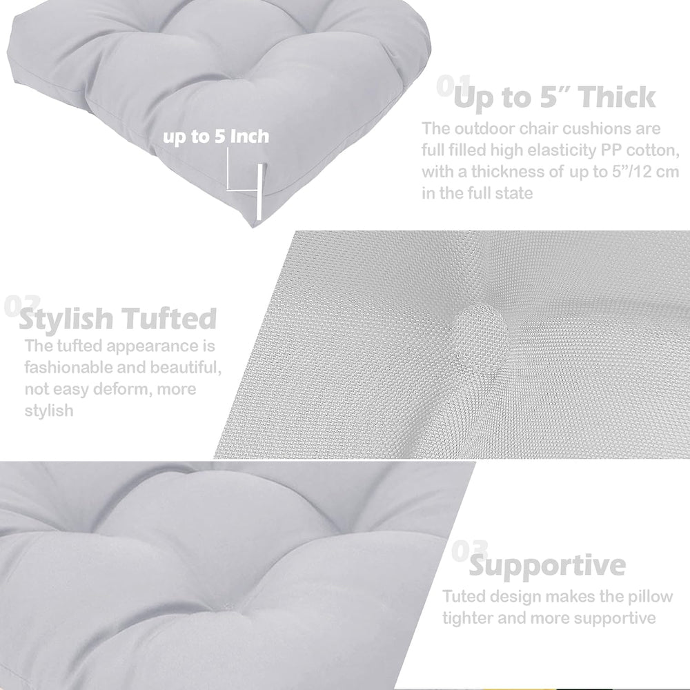 MTMR Outdoor Chair Cushions Set of 2, Patio Furniture Seat Pads, Waterproof