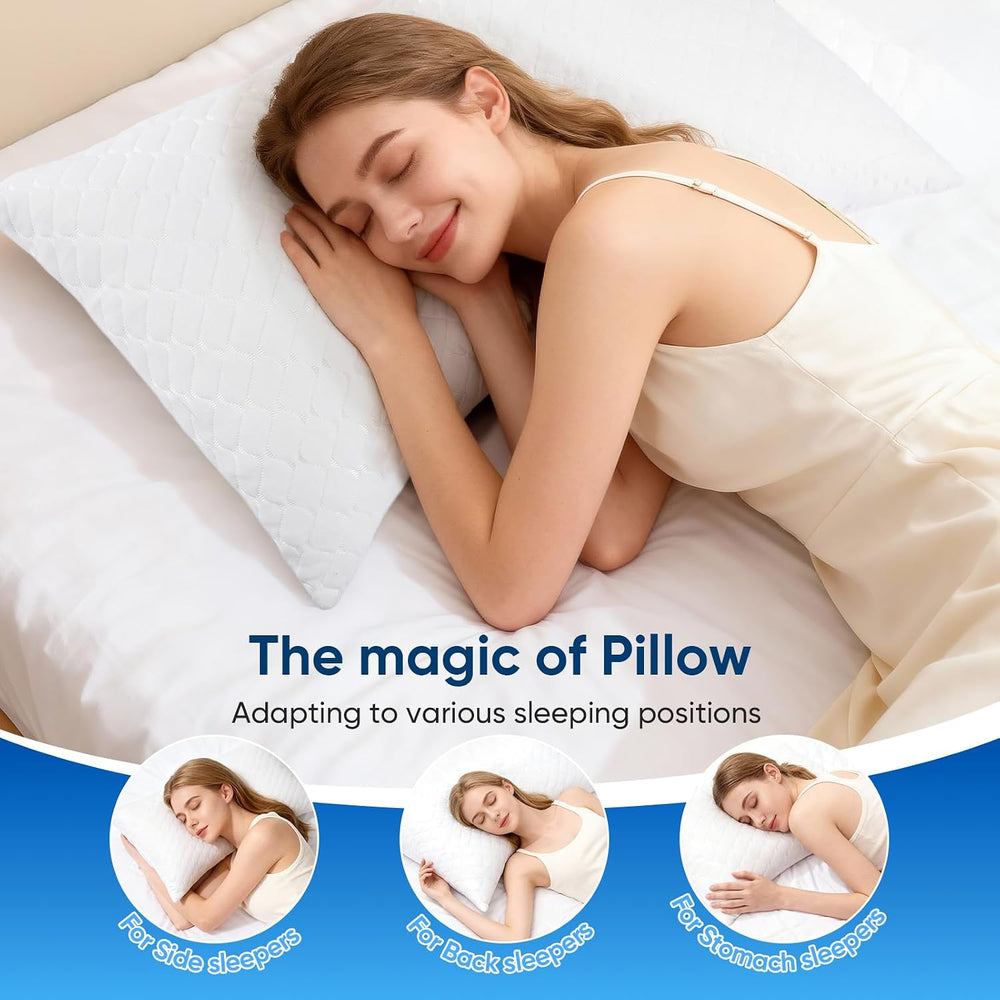 TWK Original Adjustable Bed Pillow Ergonomic Sleeping Design, Great for Back,...