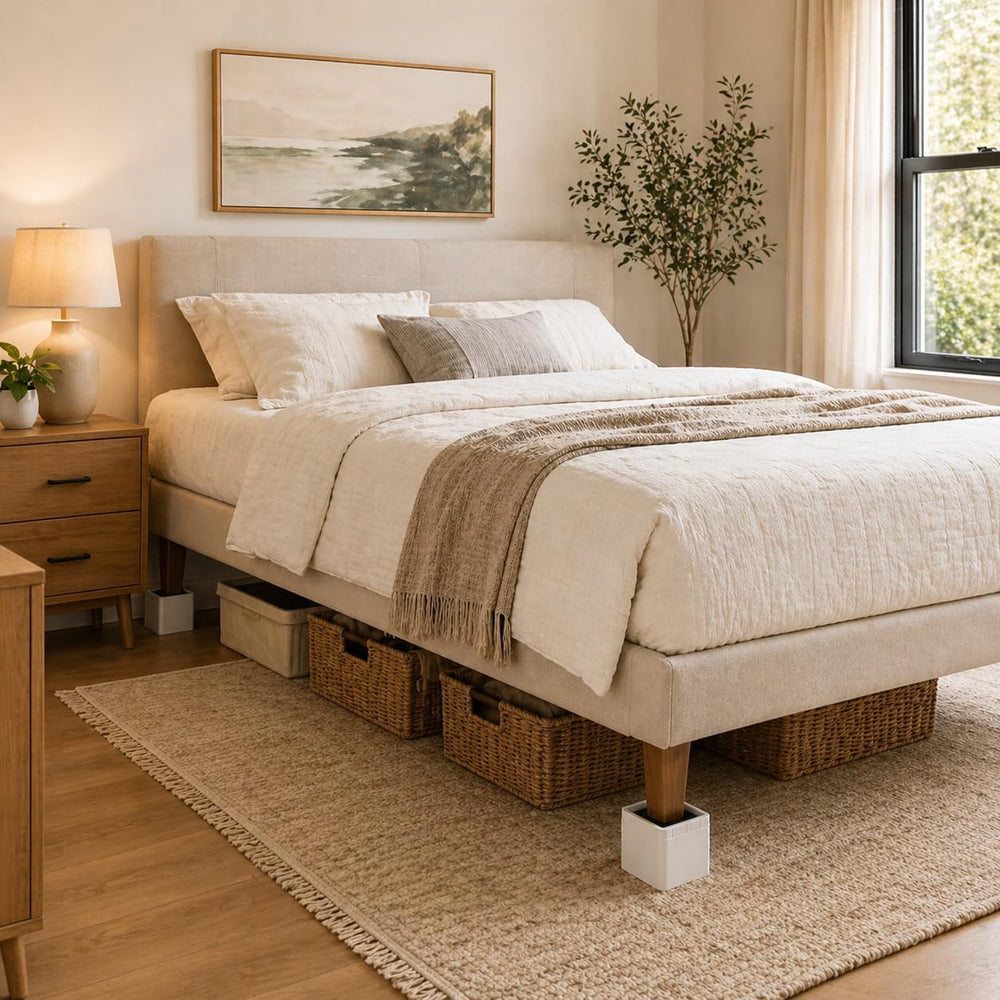 3 or 6 Inch Adjustable Bed Risers, 8 Pack