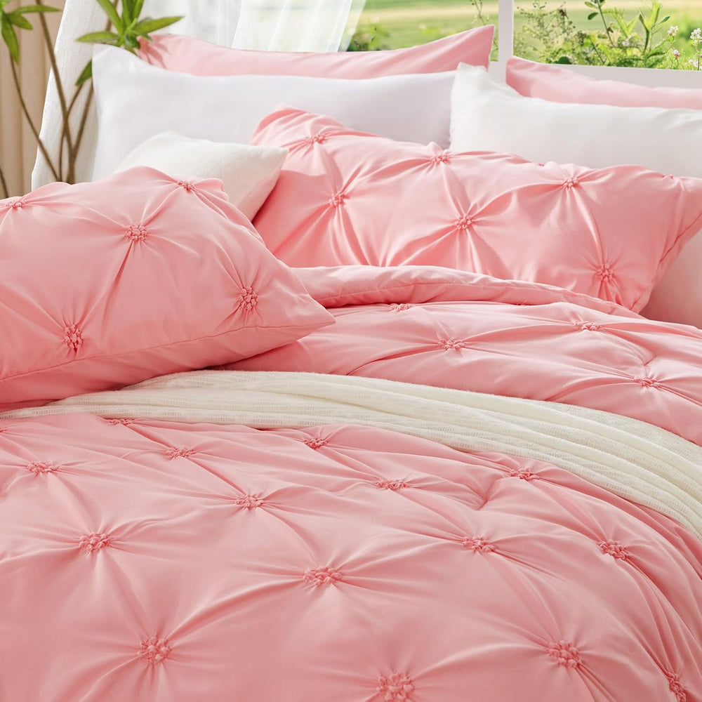 BEDELITE Pink Queen Comforter Set,Fluffy & Soft Comforter
