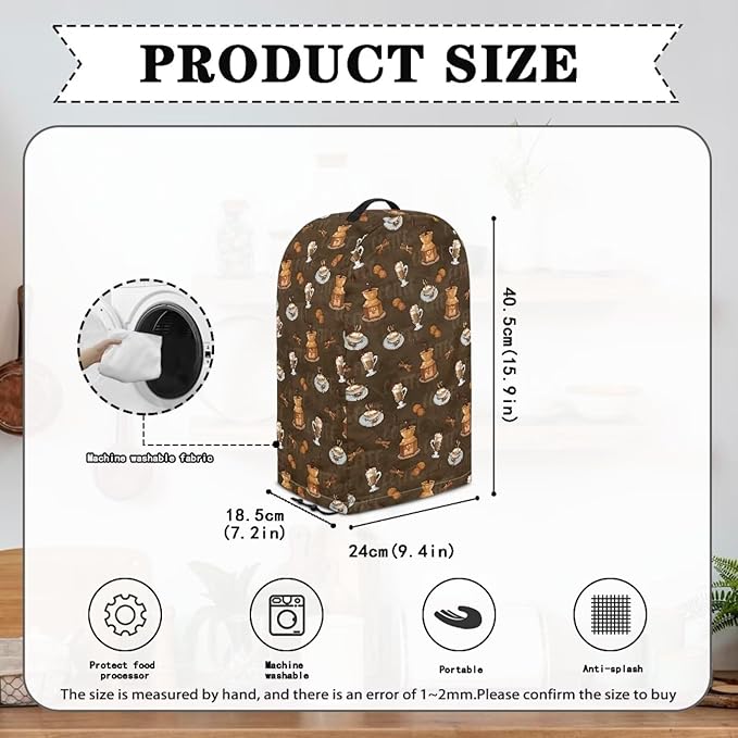 Brown Coffee Grinders Blender Cover Dust Cover Appliance Dust Cover - Image 5