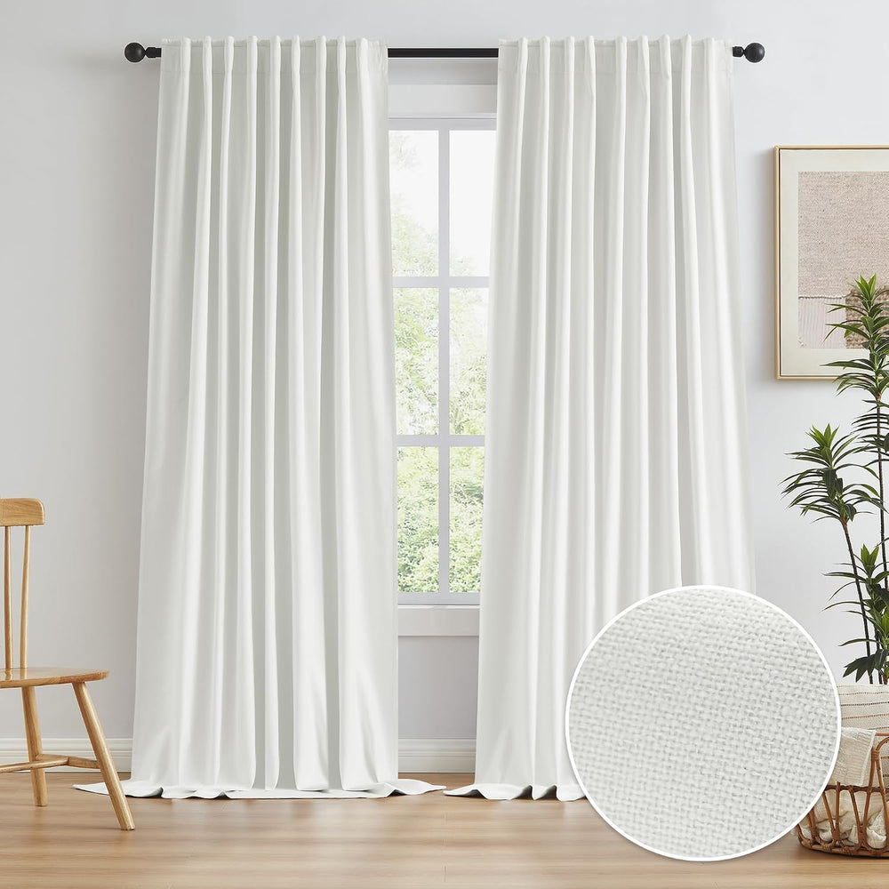 KEQIAOSUOCAI Living Room Curtains for Large Windows Modern Farmhouse Patio Sl...