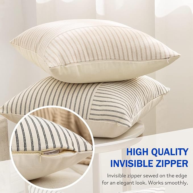 YCOLL Farmhouse Pillow Covers 12x20, Modern Accent Lumbar Throw Pillow Covers - Image 6