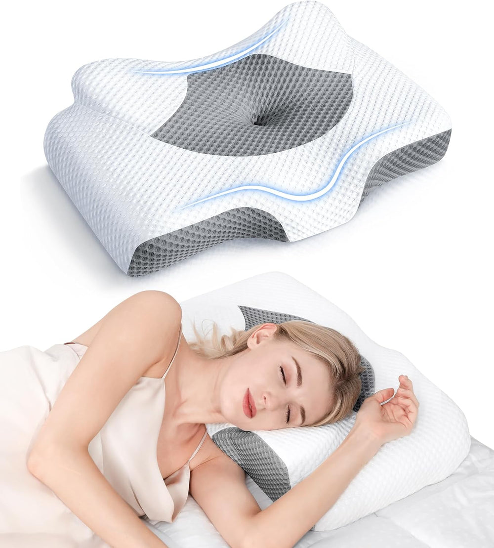 Osteo Cervical Pillow for Neck Pain Relief, Hollow Design Odorless Memory Foa...