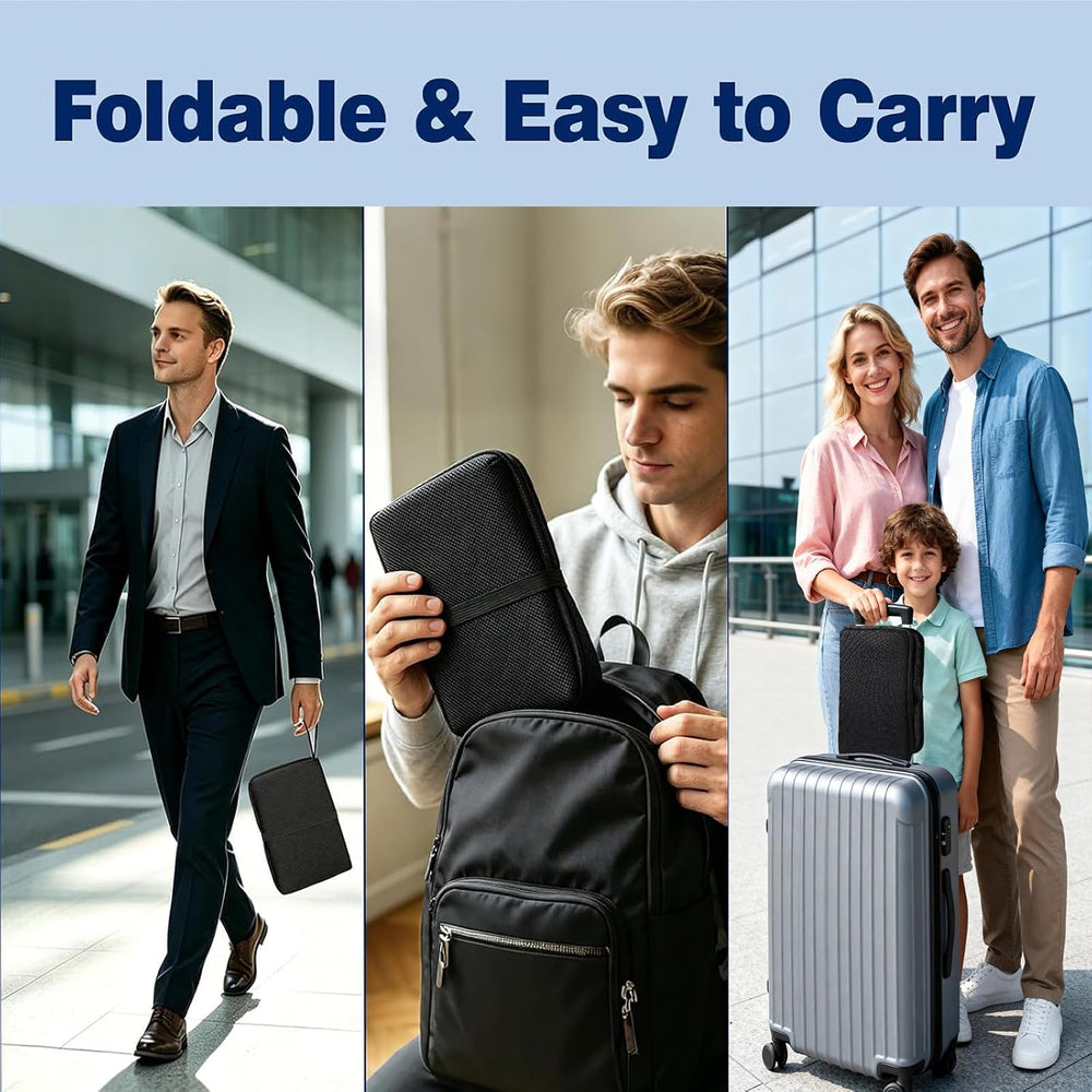 Gel Airplane Seat Cushion,Foldable Travel Seat Cushion,Portable Comfort